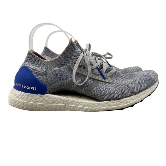 Adidas Womens 10 Ultra Boost X Shoe Grey Two Hi Res Blue Low Top Lace Up BB6155 - Picture 1 of 14